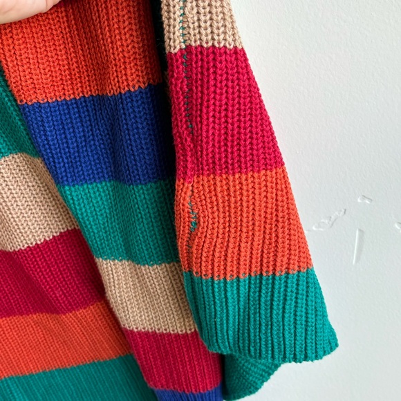 NWT Umgee Striped Oversize lightweight Pullover Sweater Sz L New - Picture 10 of 12